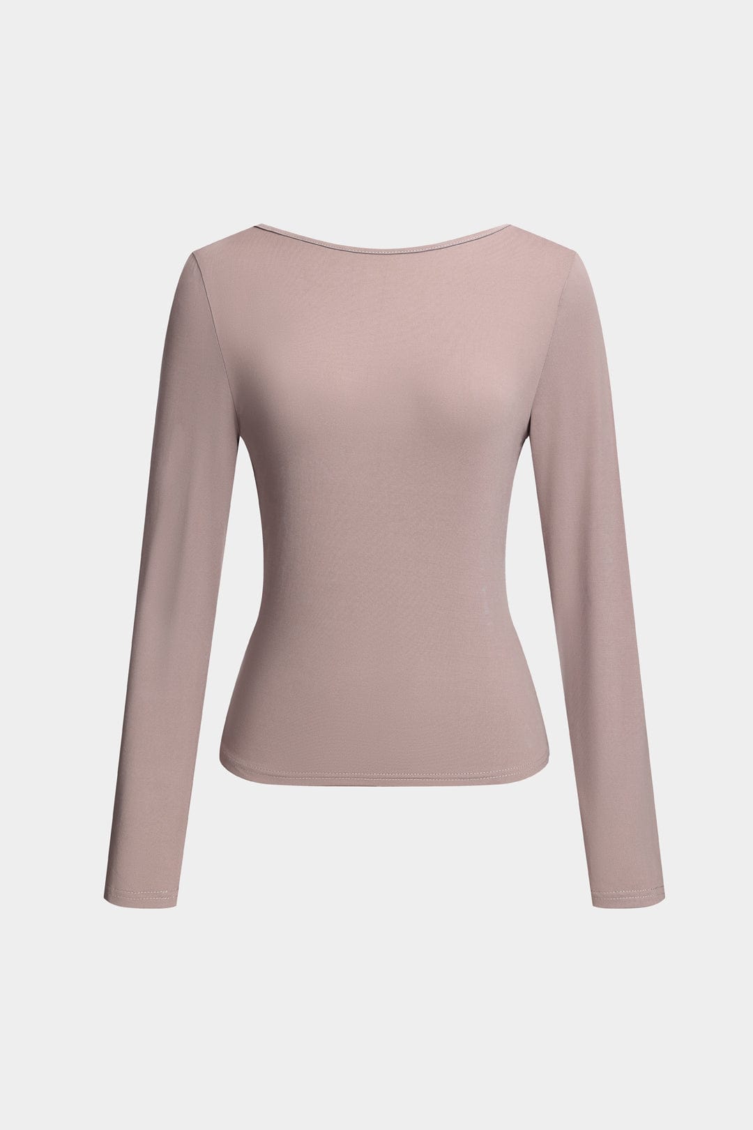 Top Moulant Dos Nu Longues Manches