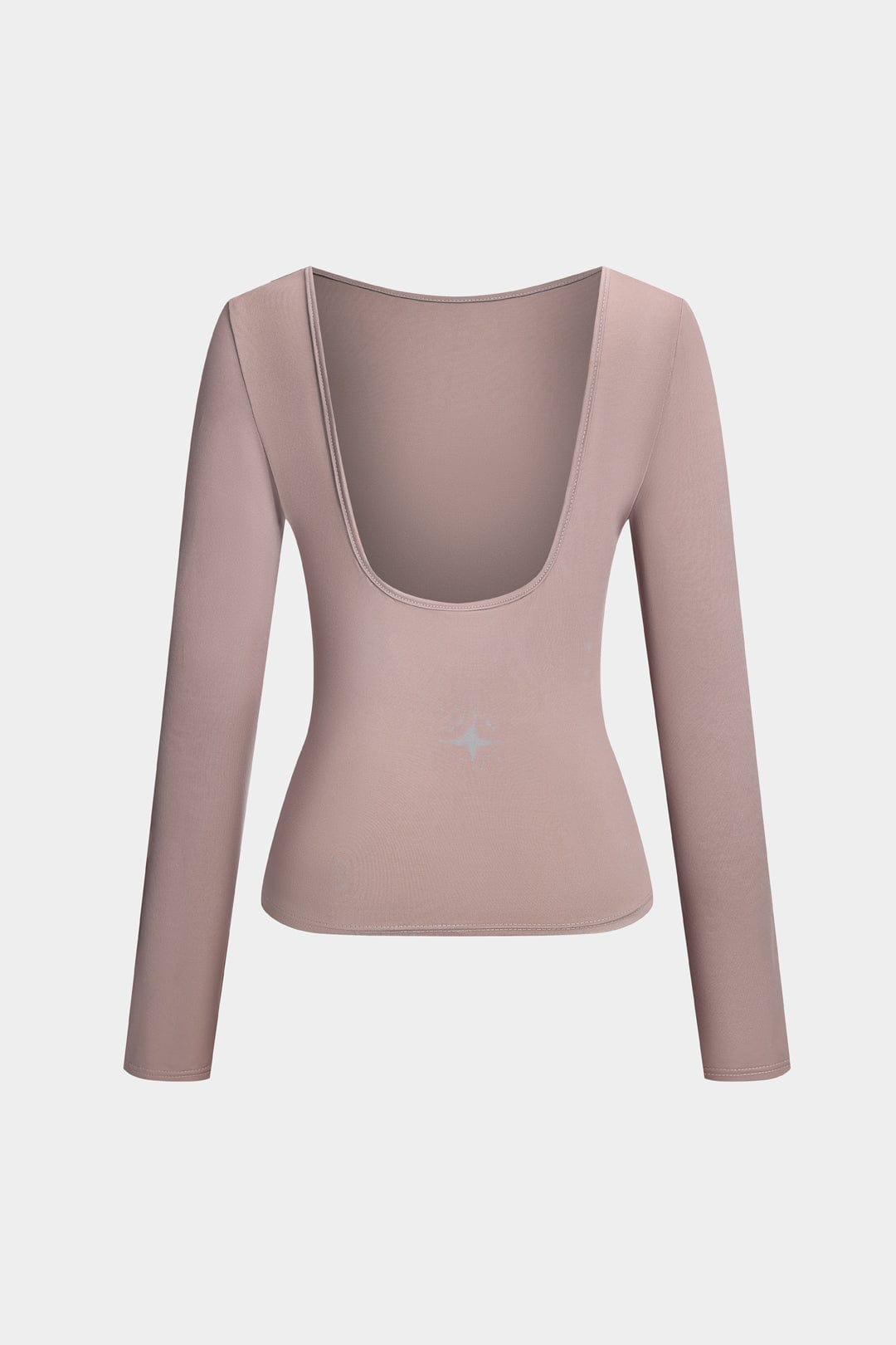 Top Moulant Dos Nu Longues Manches