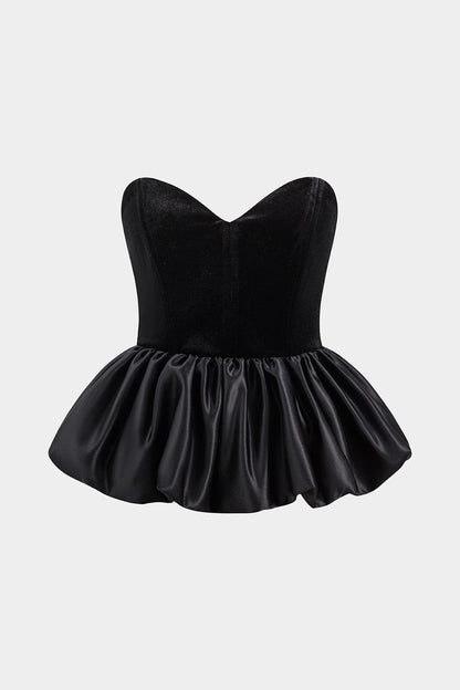 Top corsage cœur satiné femme élégant - BerlinGlamour