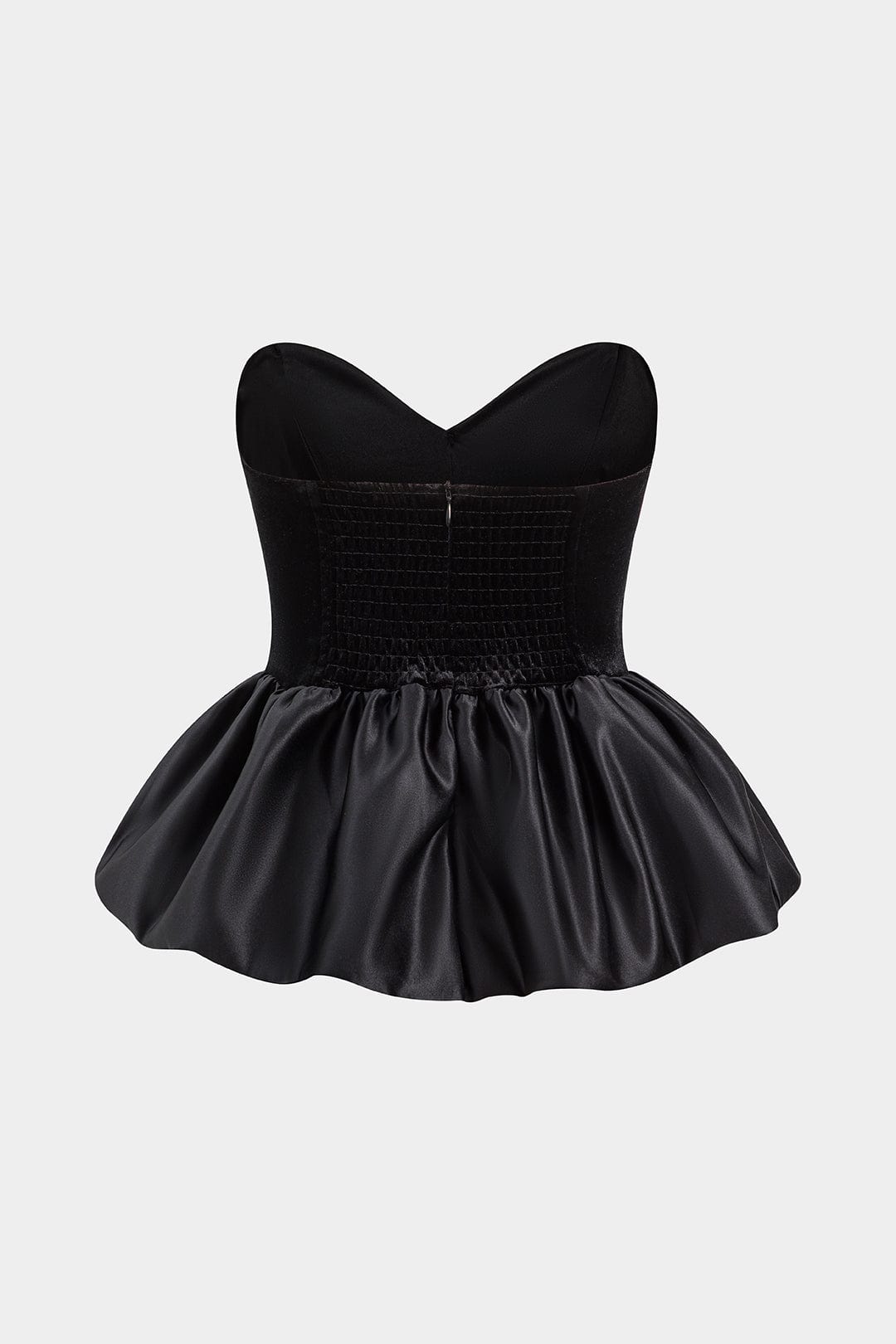 Top corsage cœur satiné femme élégant