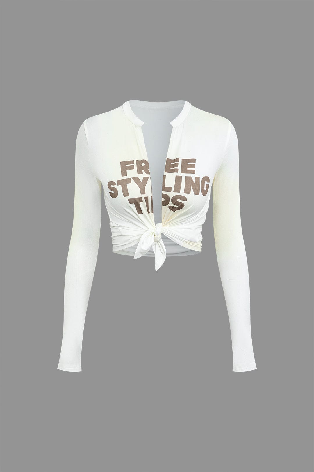 T-Shirt Femme Slim Col V avec Imprimé Fashion - BerlinGlamour