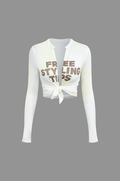 T-Shirt Femme Slim Col V avec Imprimé Fashion - BerlinGlamour