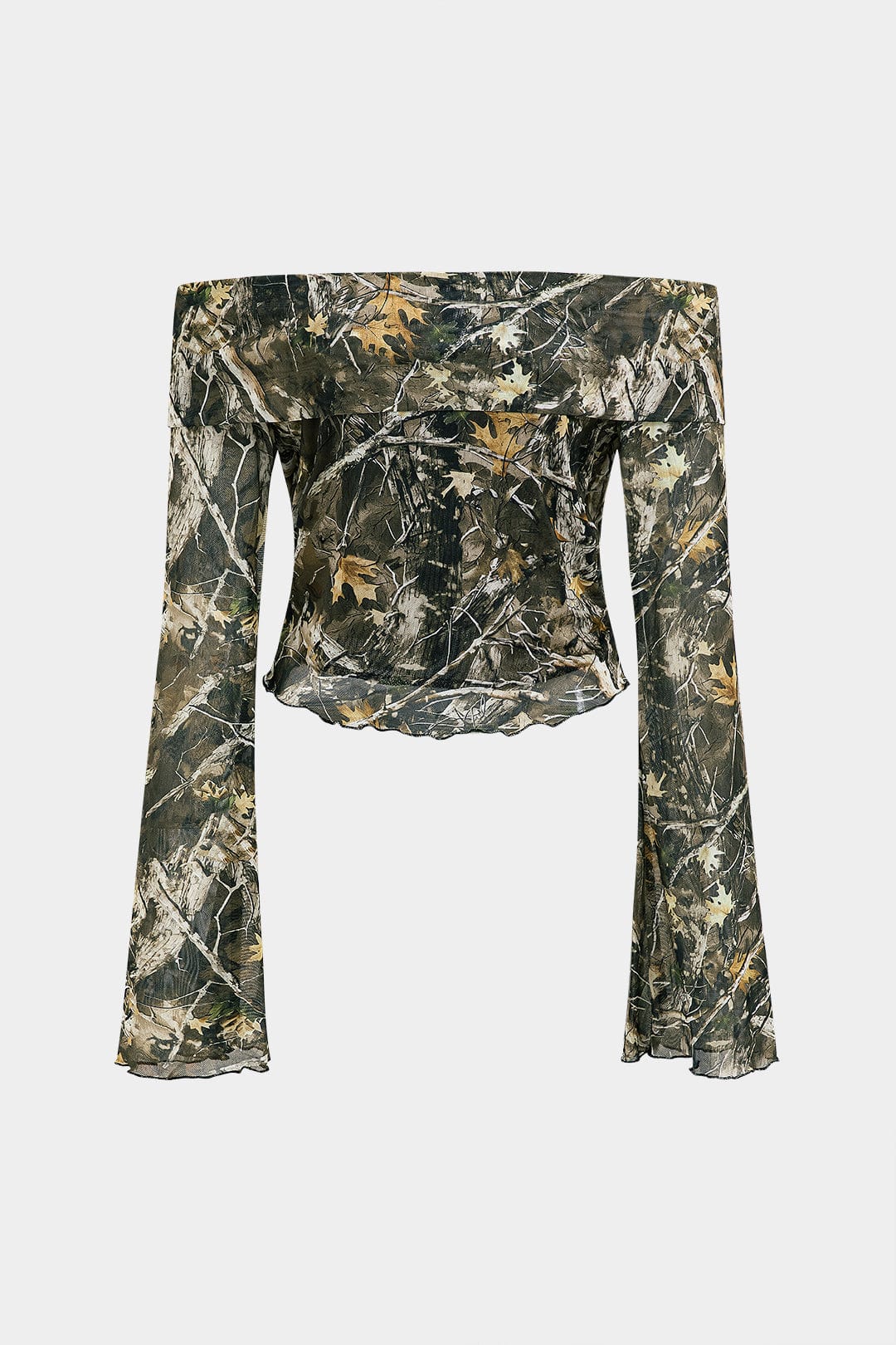 Top débardeur camouflage manches cloche - BerlinGlamour