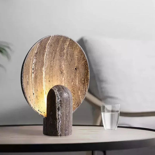 Travea™ – lampe décorative intérieur halo minéral effet travertin