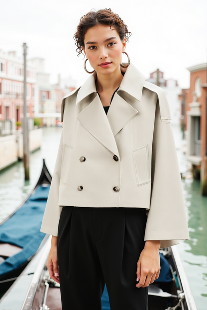 Trenchcoat Femme Double Boutonnage Élégant et Classique - BerlinGlamour