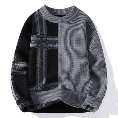 Pull Homme Col Rond Imprimé Fantaisie Décontracté