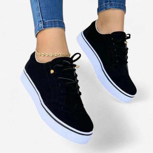 Chaussures Baskets Confortables pour Femme avec Lacets et Semelle Souple - PanierRoyale