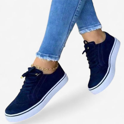Chaussures Baskets Confortables pour Femme avec Lacets et Semelle Souple