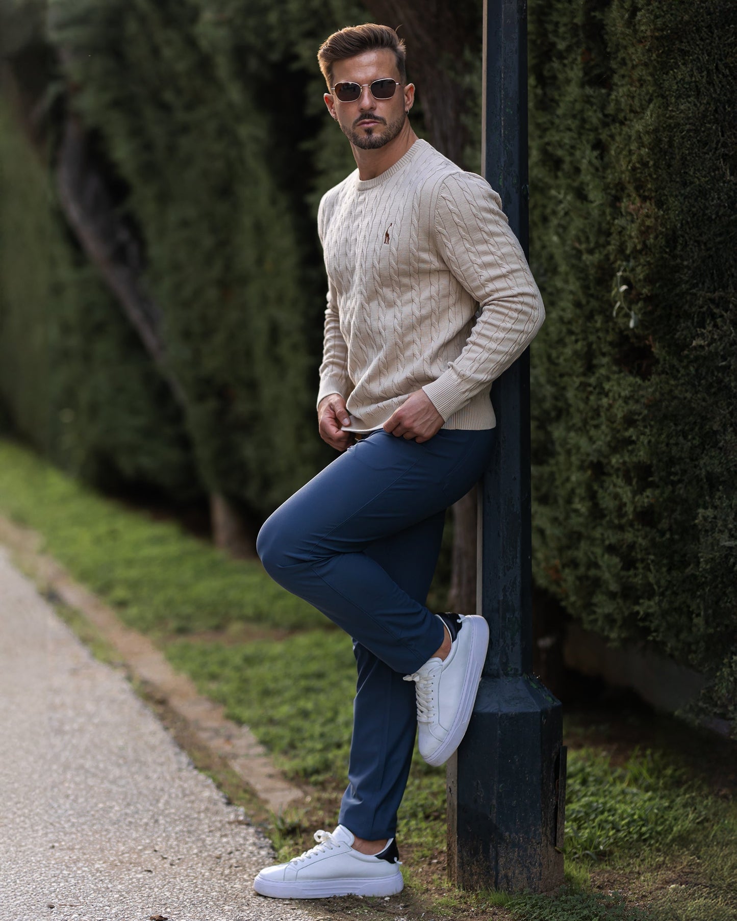 Pull en Coton à Câble pour Homme