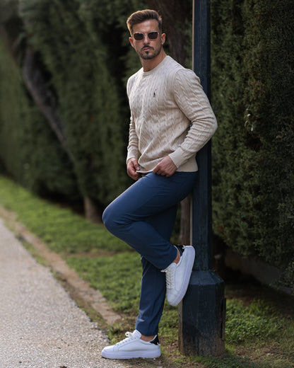 Pull en Coton à Câble pour Homme