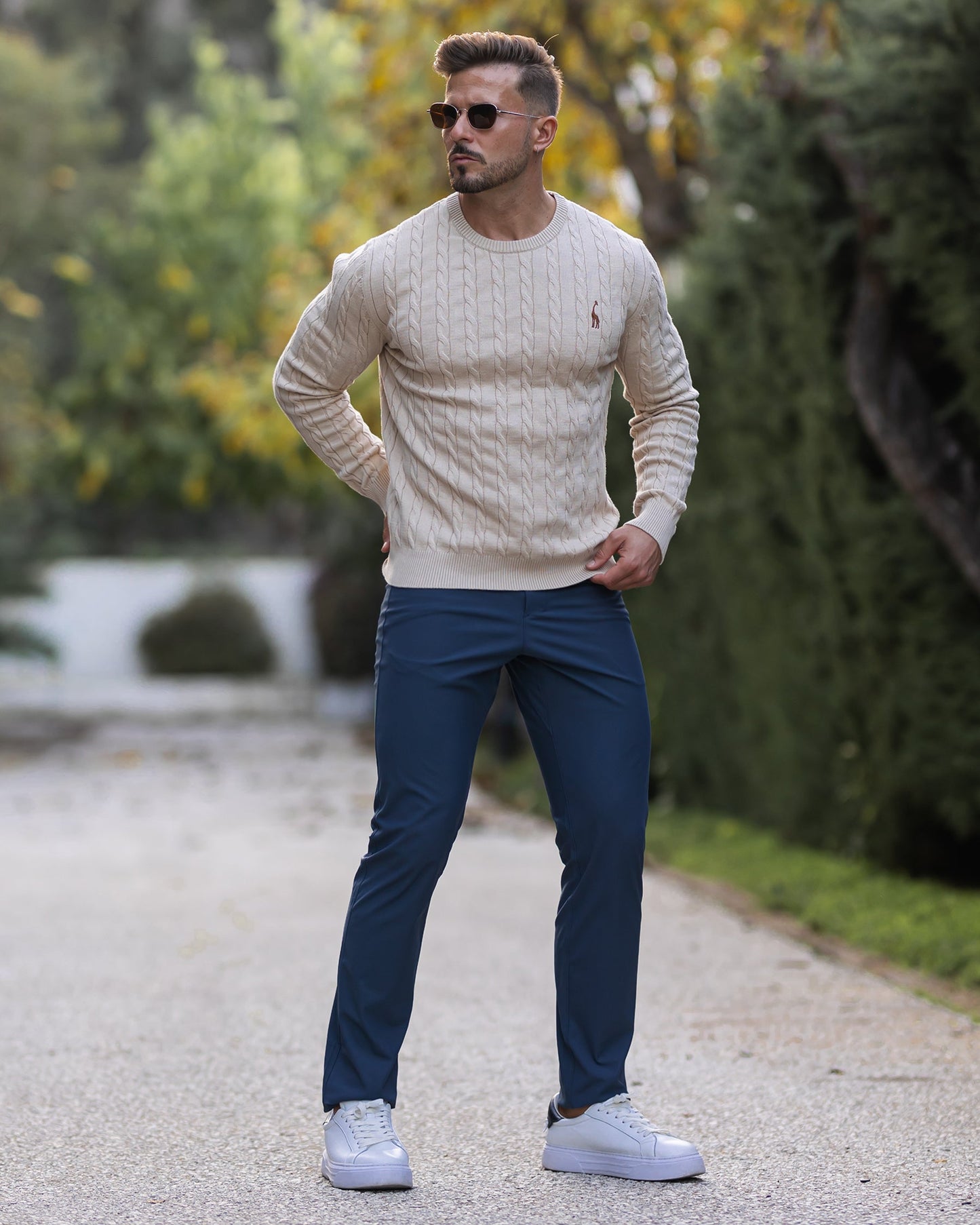 Pull en Coton à Câble pour Homme