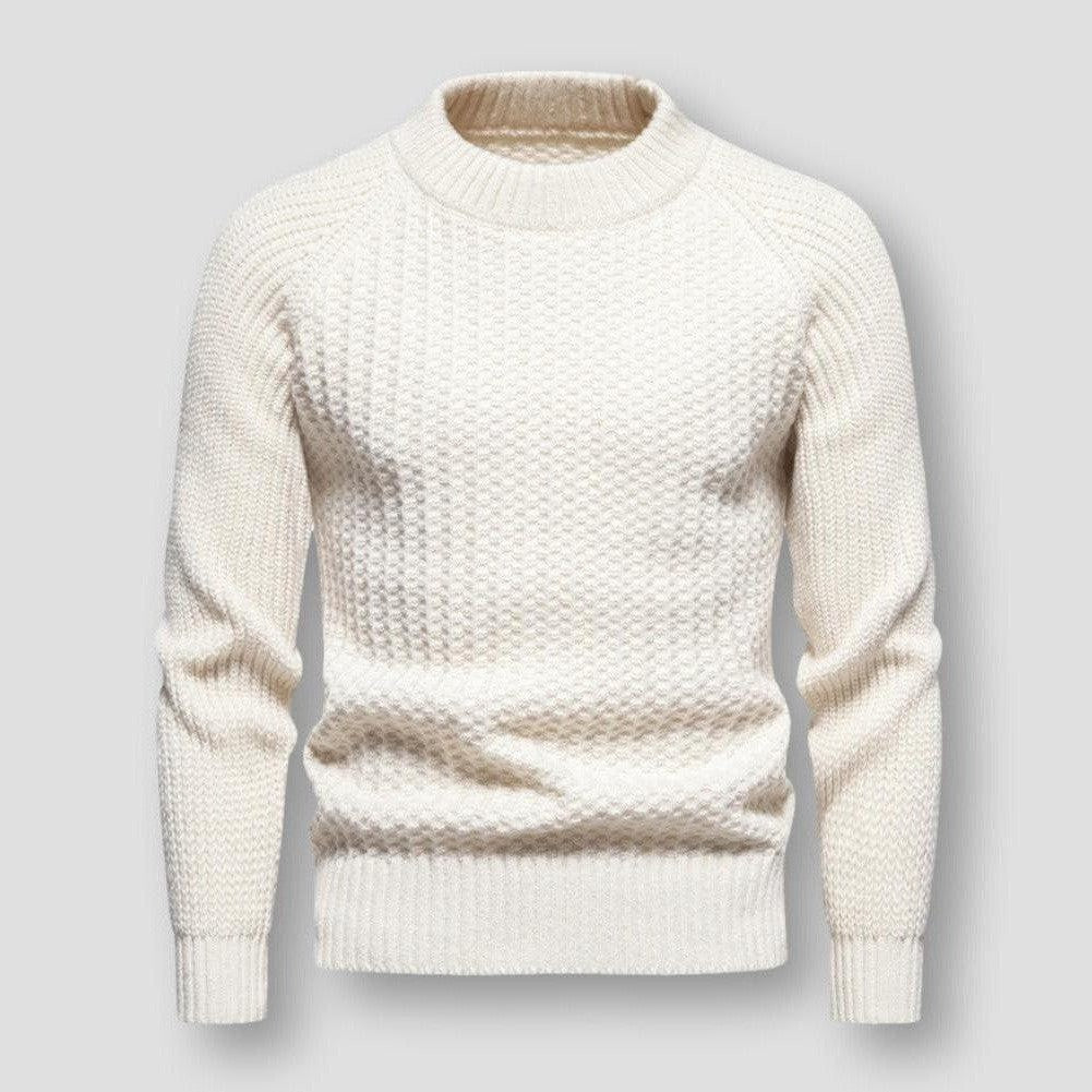 Pull Homme Tricot Waffle Chaud et Doux