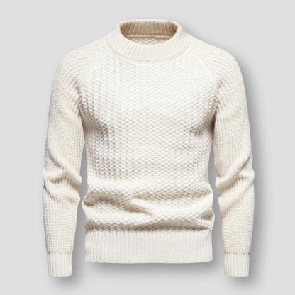 Pull Homme Tricot Waffle Chaud et Doux