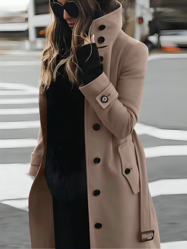 Manteau Femme Élégant - Trench Classique à Ceinture Ajustable