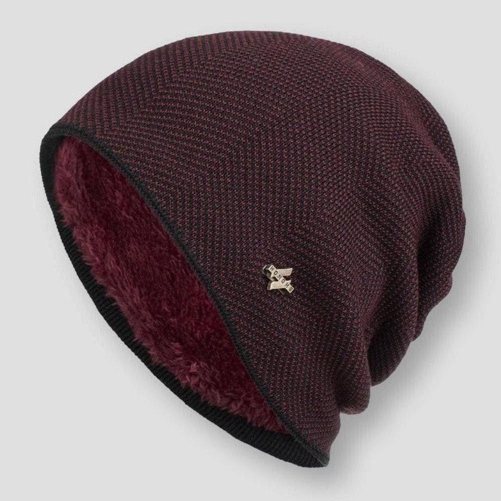 Casque Tricoté Hiver Chaud et Confortable pour Homme