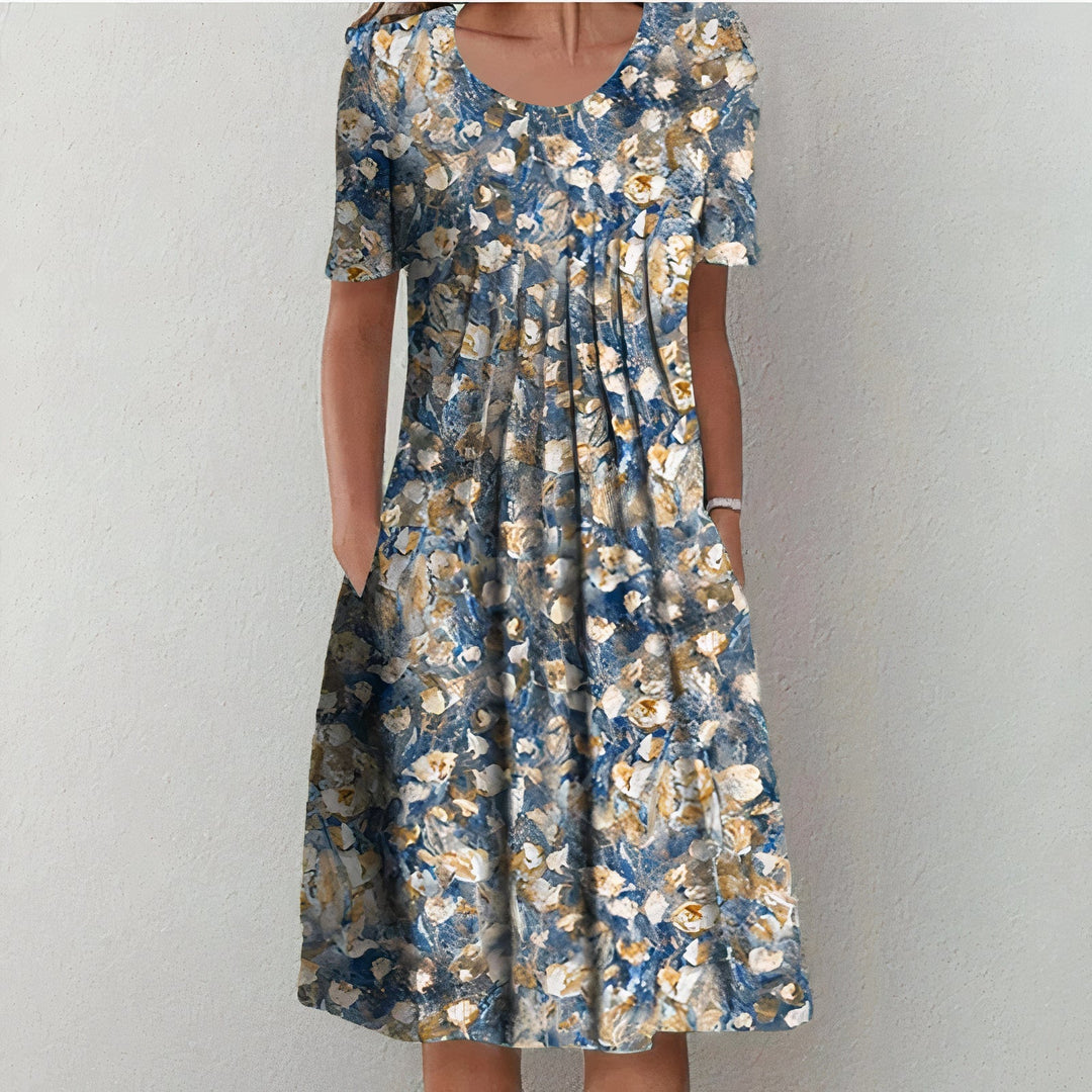 Robe Été Courte Florale Moderne - PanierRoyale