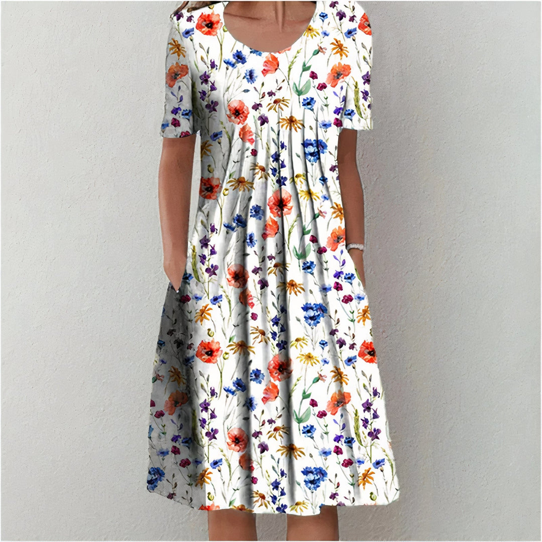 Robe Été Courte Florale Moderne