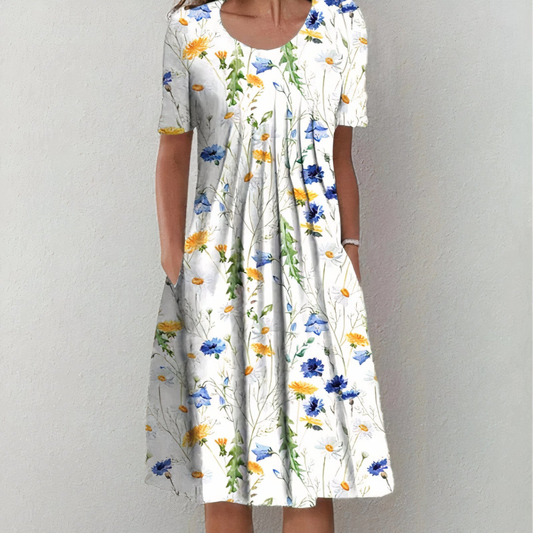 Robe Été Courte Florale Moderne