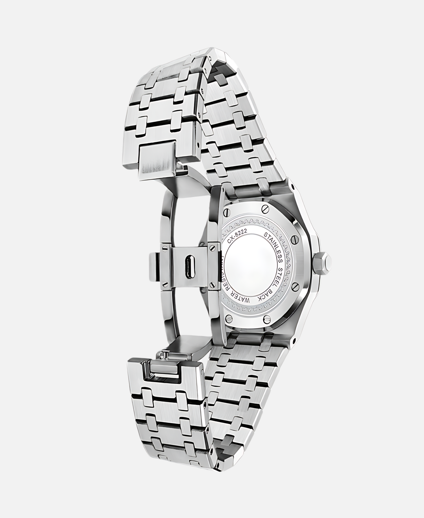 Montre Homme Élégante 41mm Boîtier Acier Inoxydable
