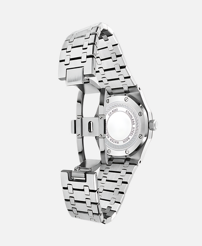 Montre Homme Élégante 41mm Boîtier Acier Inoxydable