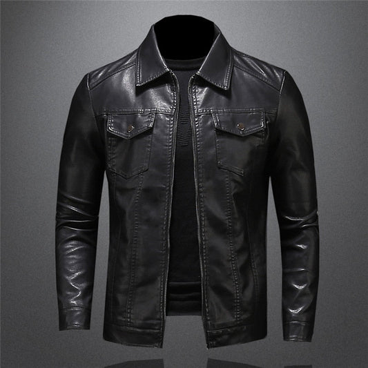 Veste Cuir Homme Classique et Étanche - PanierRoyale