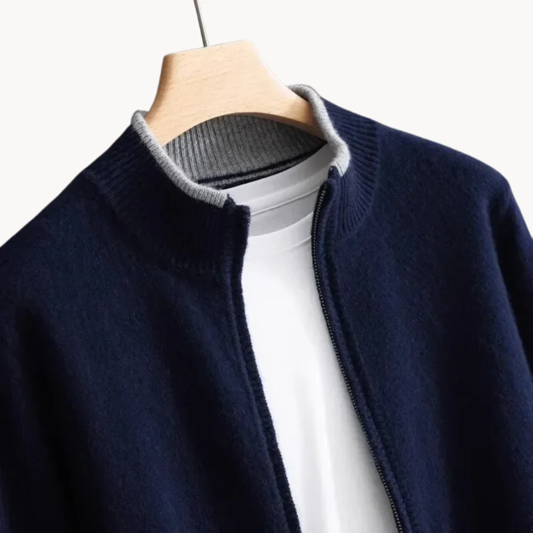 Pull Homme Mérinos Zippé Chaud et Léger
