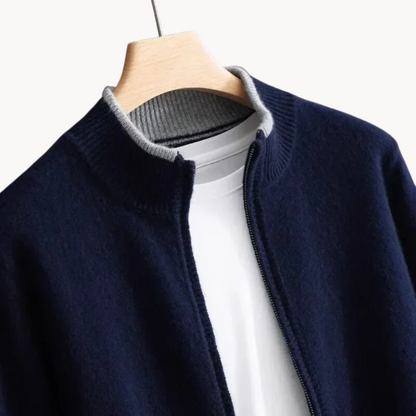 Pull Homme Mérinos Zippé Chaud et Léger