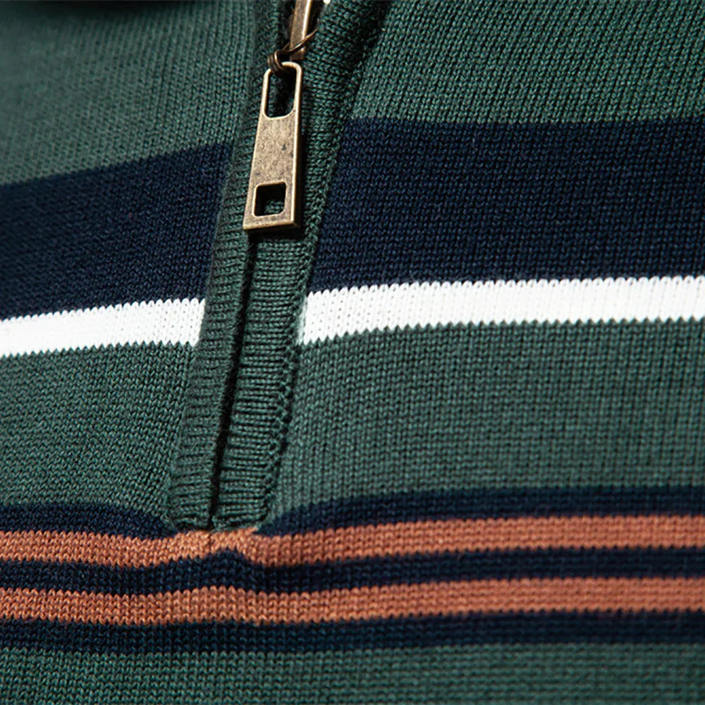 Pull en Maille pour Homme avec Fermeture Éclair