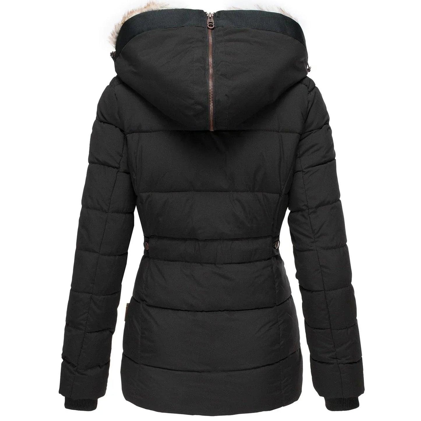 Manteau Femme Hiver Doux à Capuche Fourrée