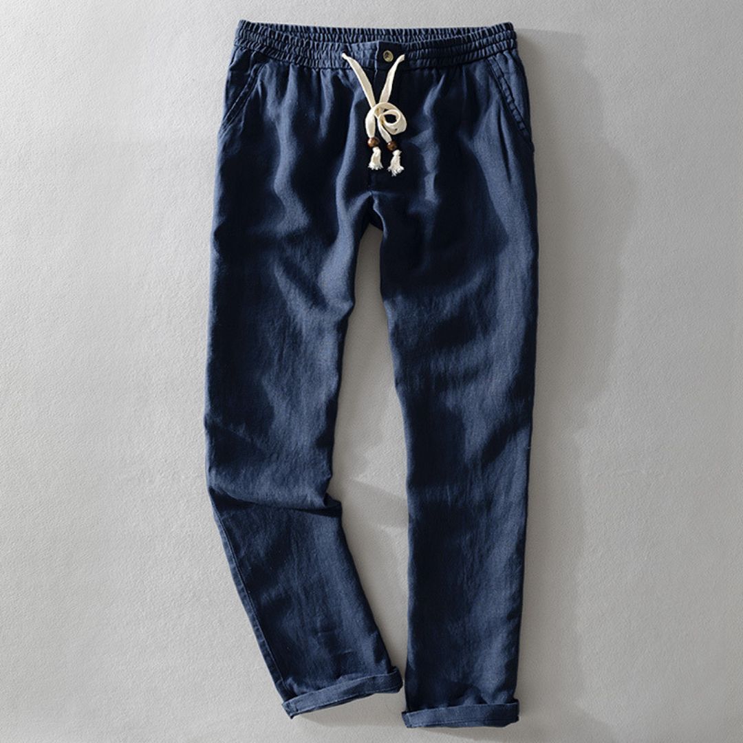 Pantalon Lin Élastique Homme