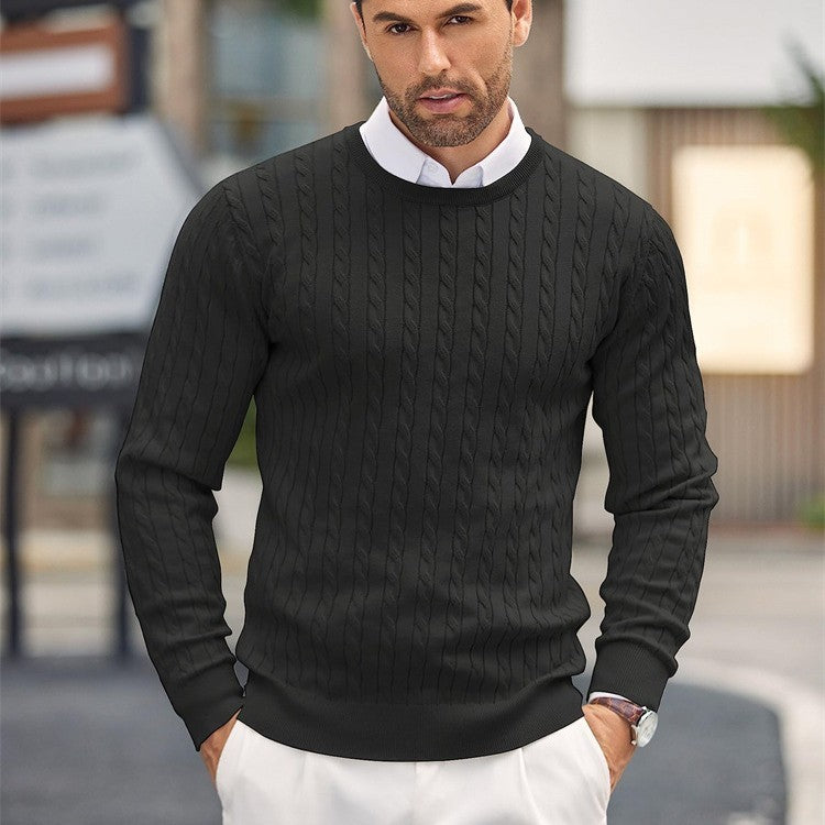 Pull en Maille Noir pour Homme Élégant - PanierRoyale