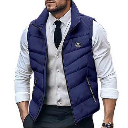 Gilet homme hiver chaud et léger avec fermeture éclair - PanierRoyale