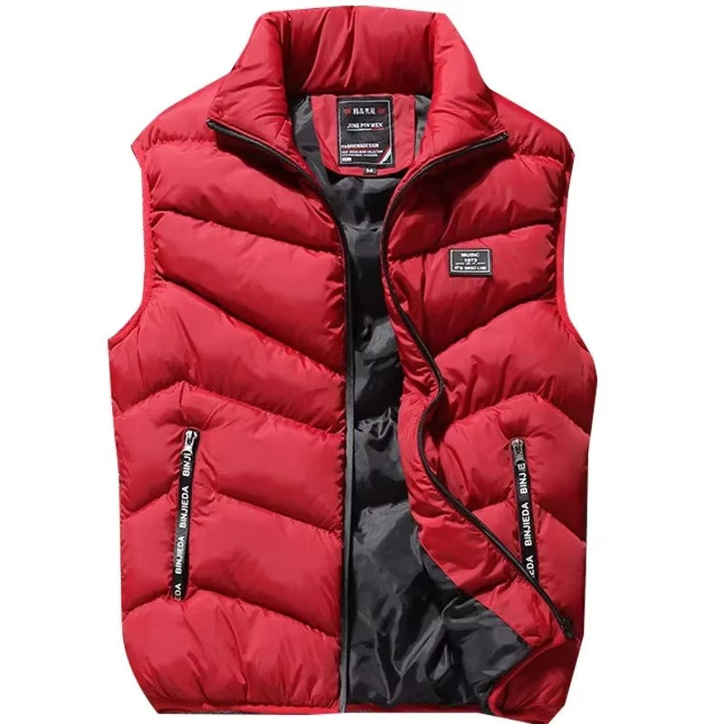 Gilet homme hiver chaud et léger avec fermeture éclair