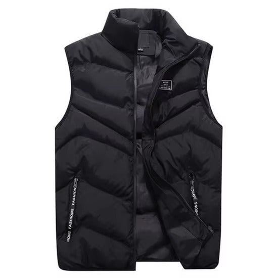 Gilet homme hiver chaud et léger avec fermeture éclair