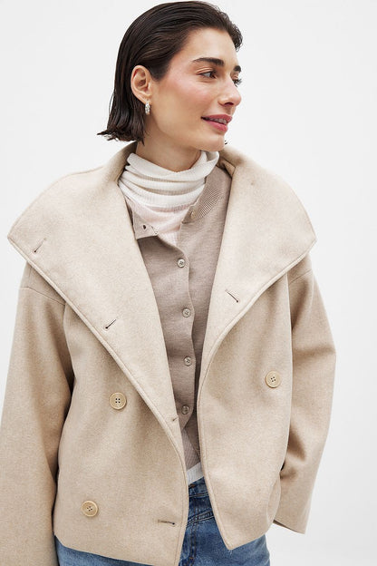 Veste Femme Laine Mérinos Douce et Chaud