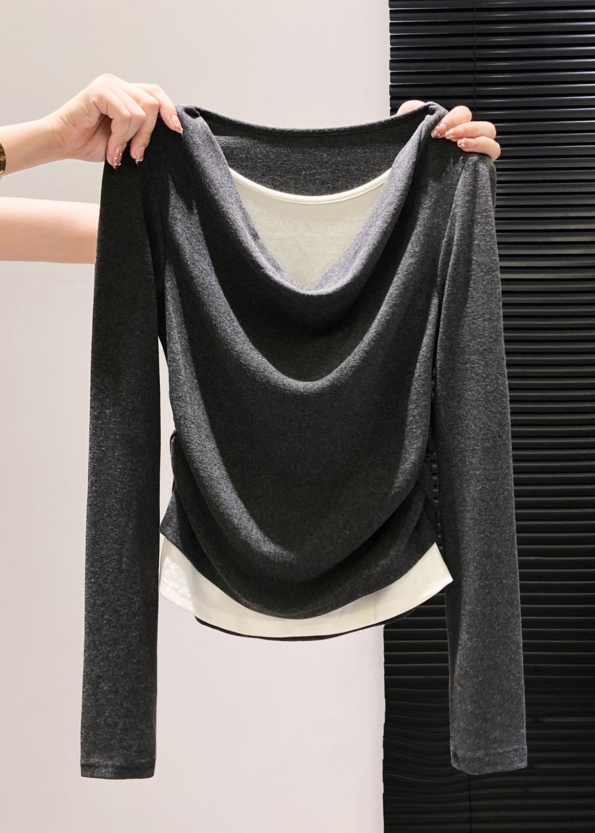 Chemises gris en coton décontracté hiver - EasyApparels