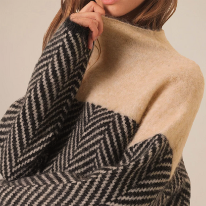 Pull Femme Décontracté Col Montant