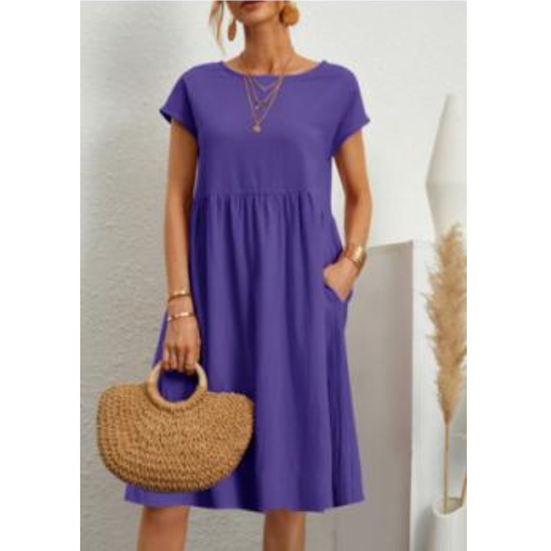 Robe Été Décontractée pour Femme avec Poches