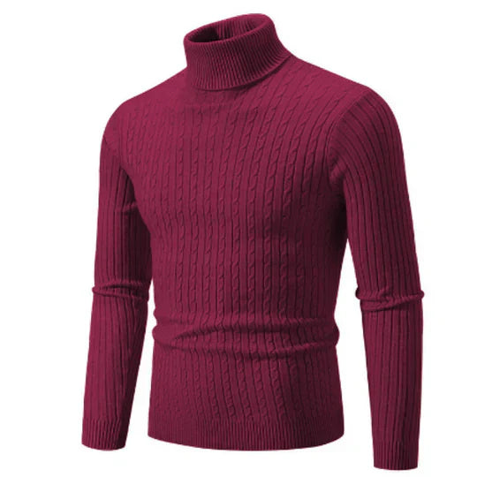 Pull Homme Col Roulé Chaud et Décontracté