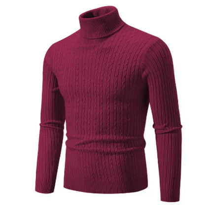 Pull Homme Col Roulé Chaud et Décontracté