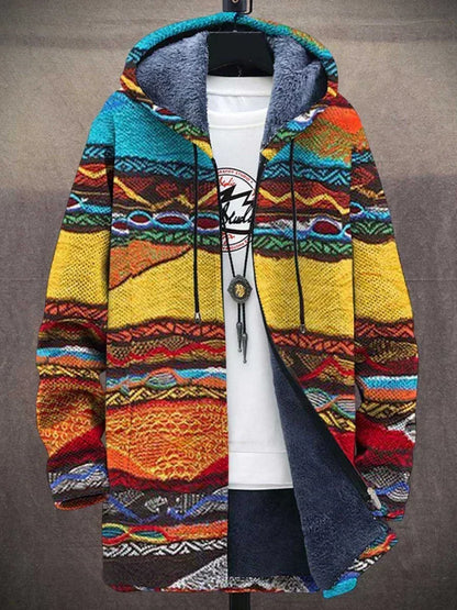 Veste Femme Polaire Capuche Imprimé Artistique Style Streetwear