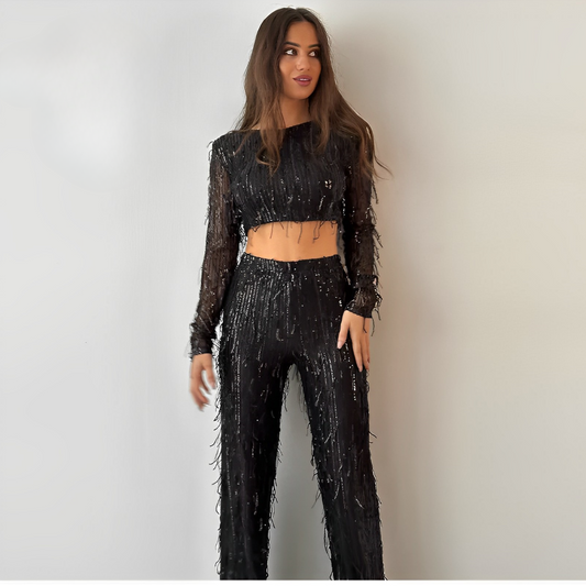 Robe de Soirée Pailletée Courte et Élégante - PanierRoyale