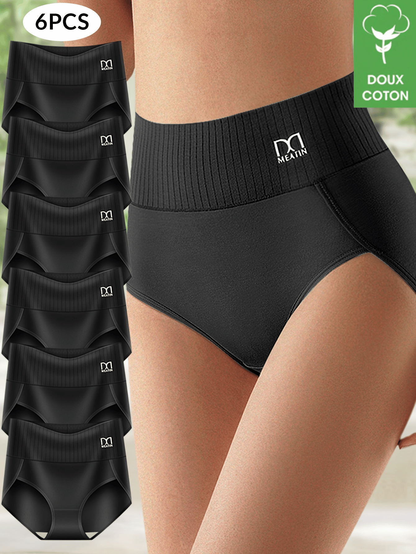 Lot de culottes Femme Taille haute Confort respirant Maintien doux - PanierRoyale