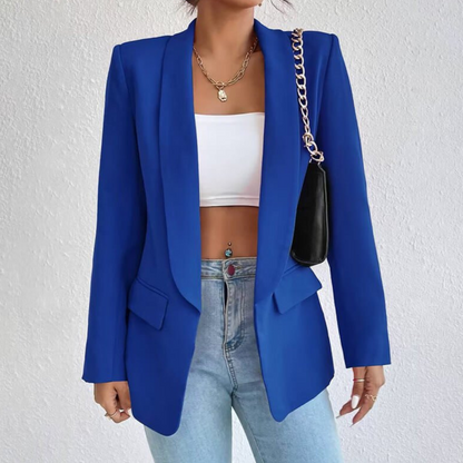 Blazer Femme Élégant Manches Longues Col V