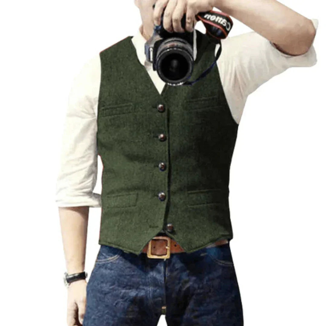 Gilet Homme Sans Manches Zippé Élégant