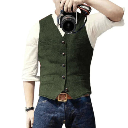 Gilet Homme Sans Manches Zippé Élégant