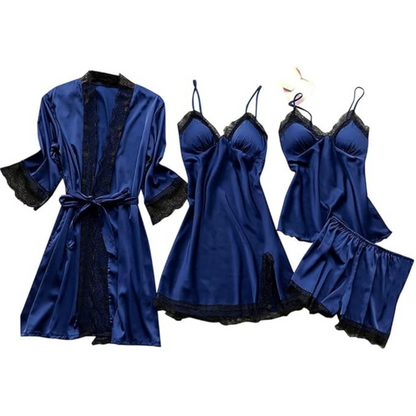 Pyjama Femme Soie Douce et Confortable pour Dormir