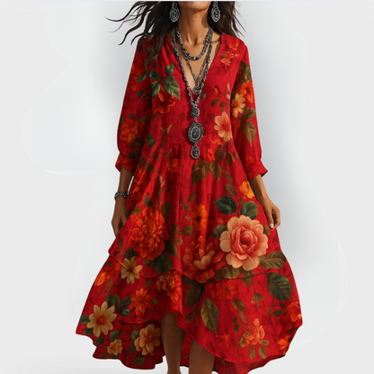 Robe Été Bohème V-Découpe pour Femme