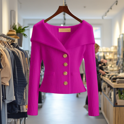 Gilet femme épais et chaud couleur jaune citron
