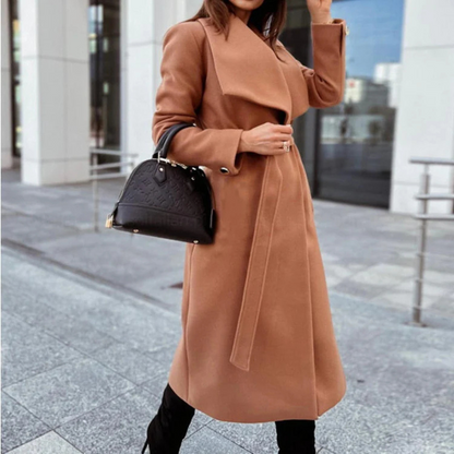 Manteau Femme Hiver Laine Mélée Douce et Chaude